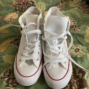 converse hightop white size 6 W and 4 M